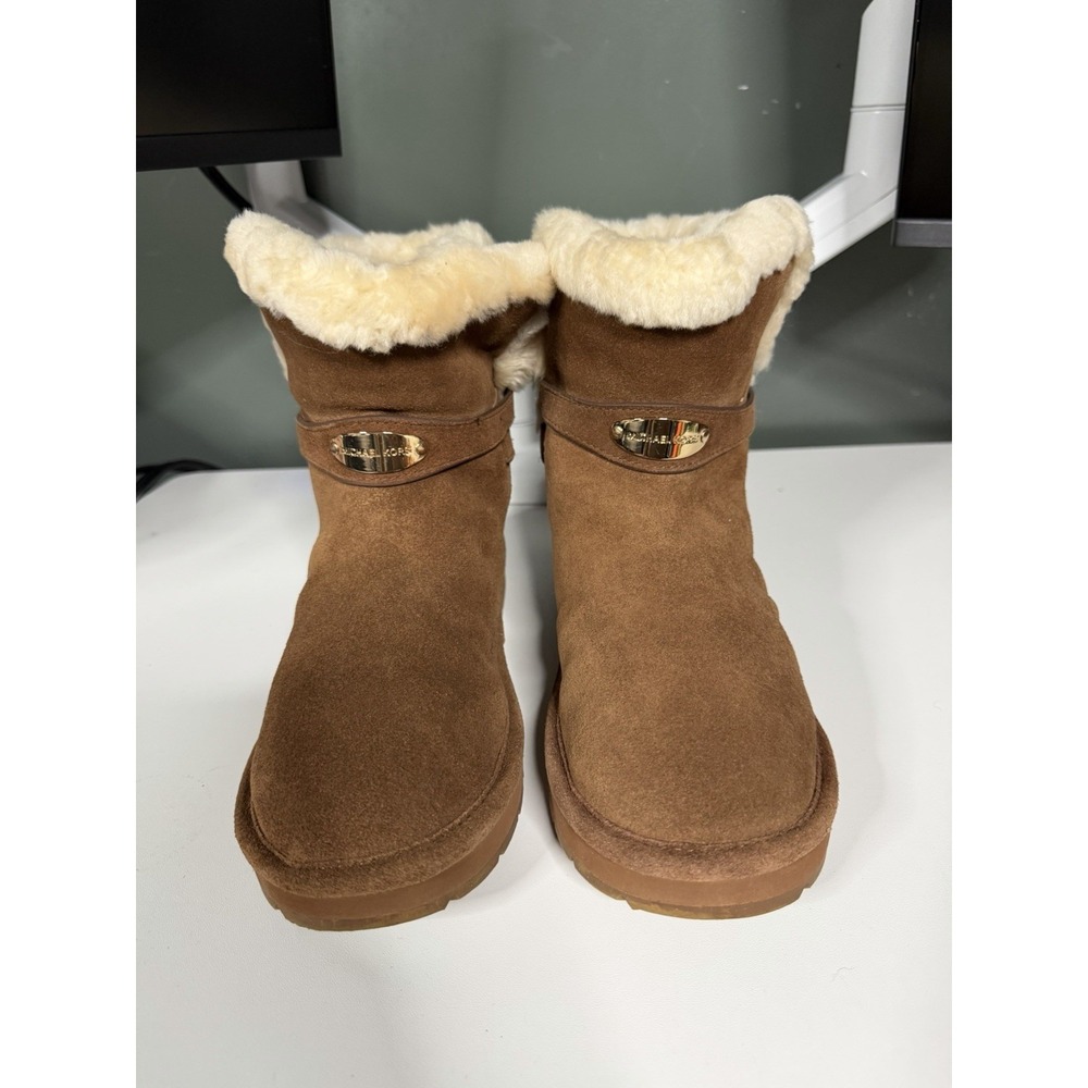 MICHAEL Michael Kors Sandy Booties - Color: Dark Caramel - Size 8 C-1